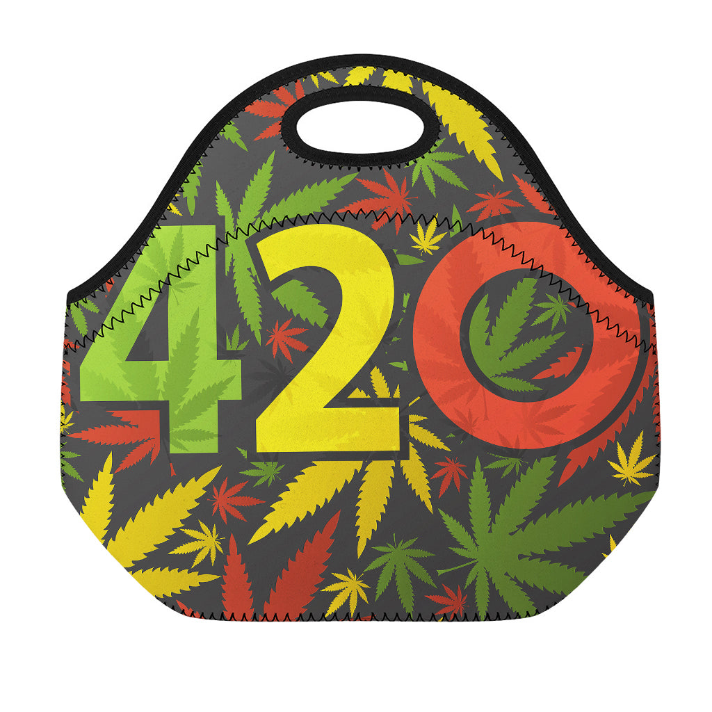 Rasta 420 Print Neoprene Lunch Bag