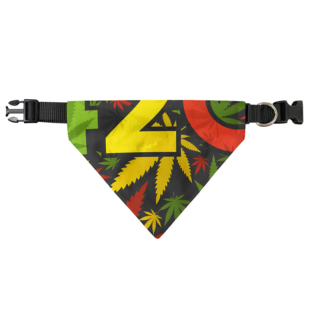 Rasta 420 Print Over The Collar Dog Bandana