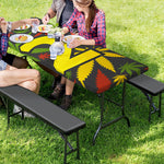 Rasta 420 Print Picnic Table Cover