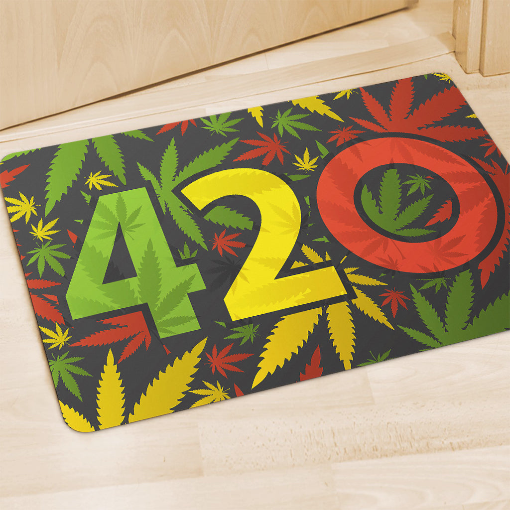 Rasta 420 Print Polyester Doormat