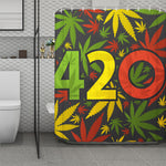 Rasta 420 Print Polyester Shower Curtain