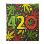 Rasta 420 Print Polyester Shower Curtain