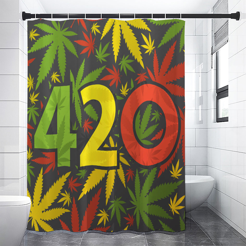 Rasta 420 Print Premium Shower Curtain