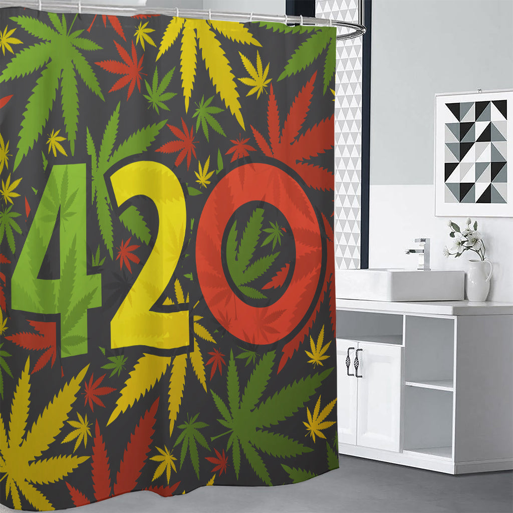 Rasta 420 Print Premium Shower Curtain