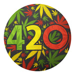 Rasta 420 Print Round Blanket