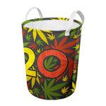 Rasta 420 Print Round Laundry Basket