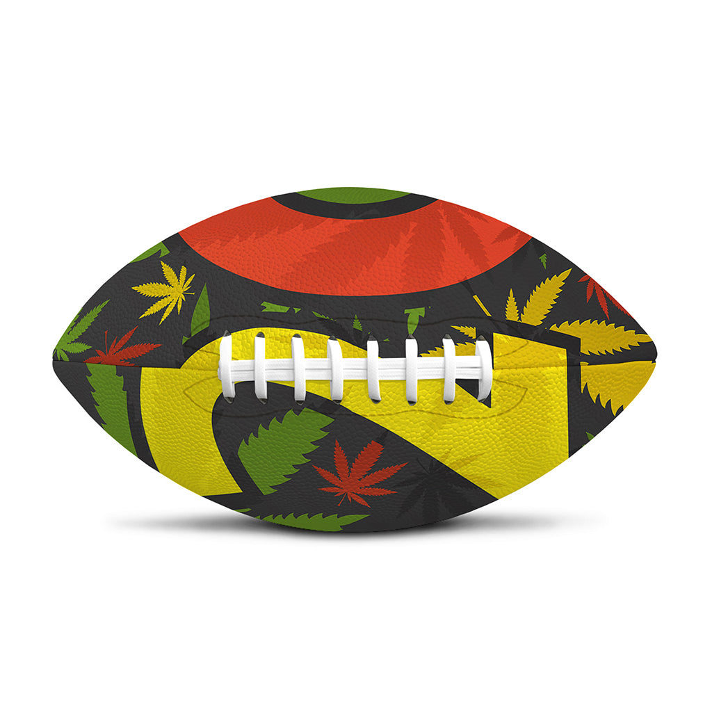 Rasta 420 Print Rugby Ball