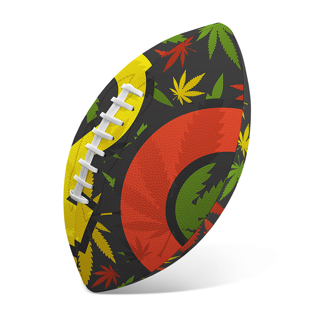 Rasta 420 Print Rugby Ball