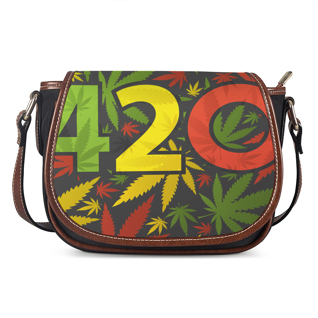 Rasta 420 Print Saddle Bag