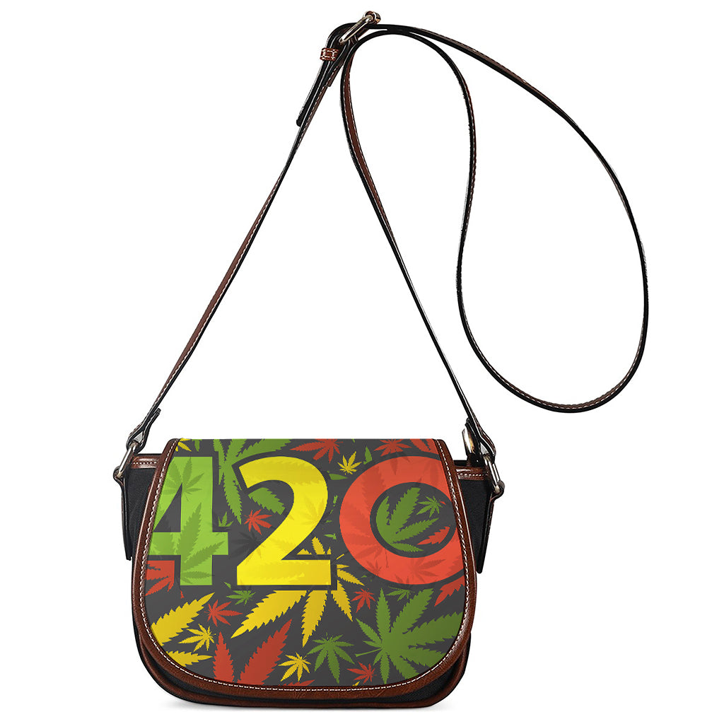 Rasta 420 Print Saddle Bag