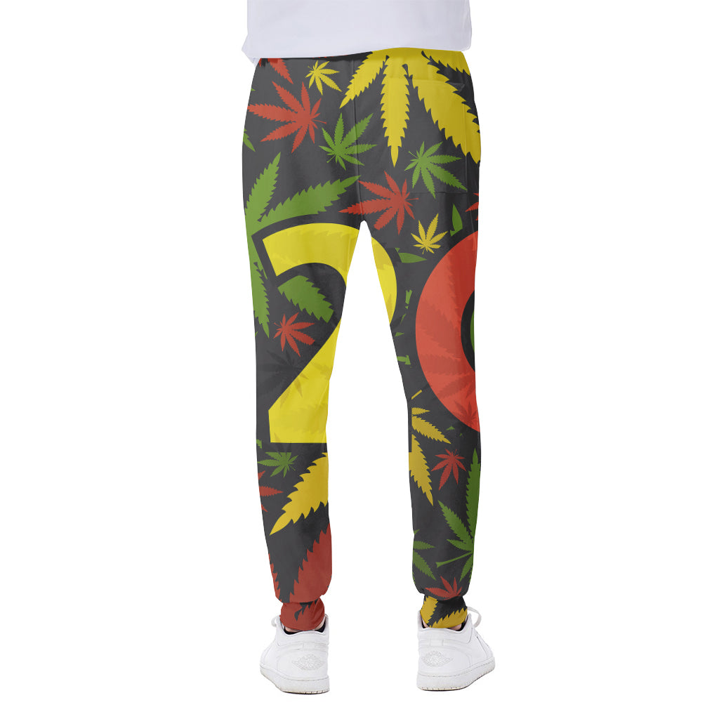 Rasta 420 Print Scuba Joggers