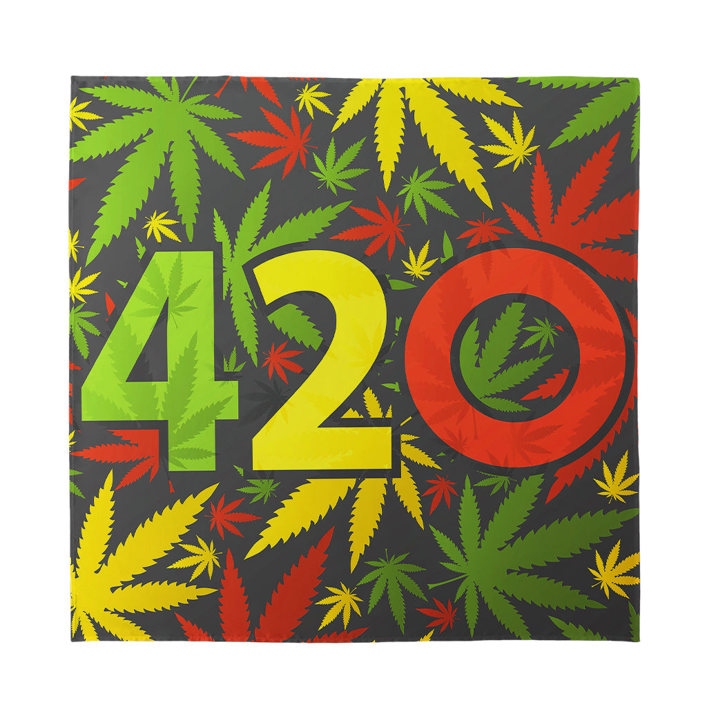 Rasta 420 Print Silk Bandana