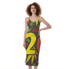 Rasta 420 Print Slim Fit Midi Cami Dress