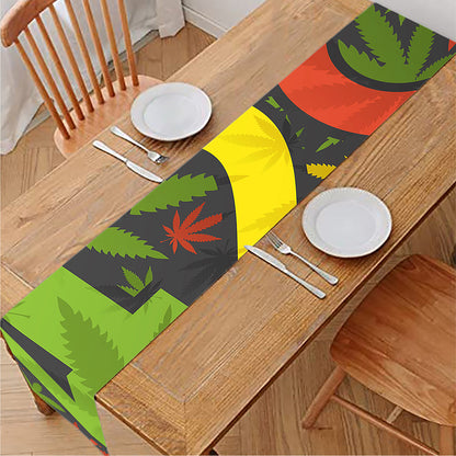Rasta 420 Print Table Runner