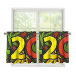 Rasta 420 Print Tier Curtains