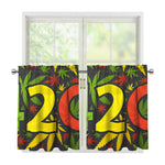 Rasta 420 Print Tier Curtains