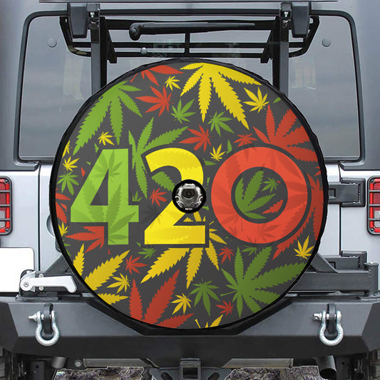 Rasta 420 Print Tire Cover With Camera Hole
