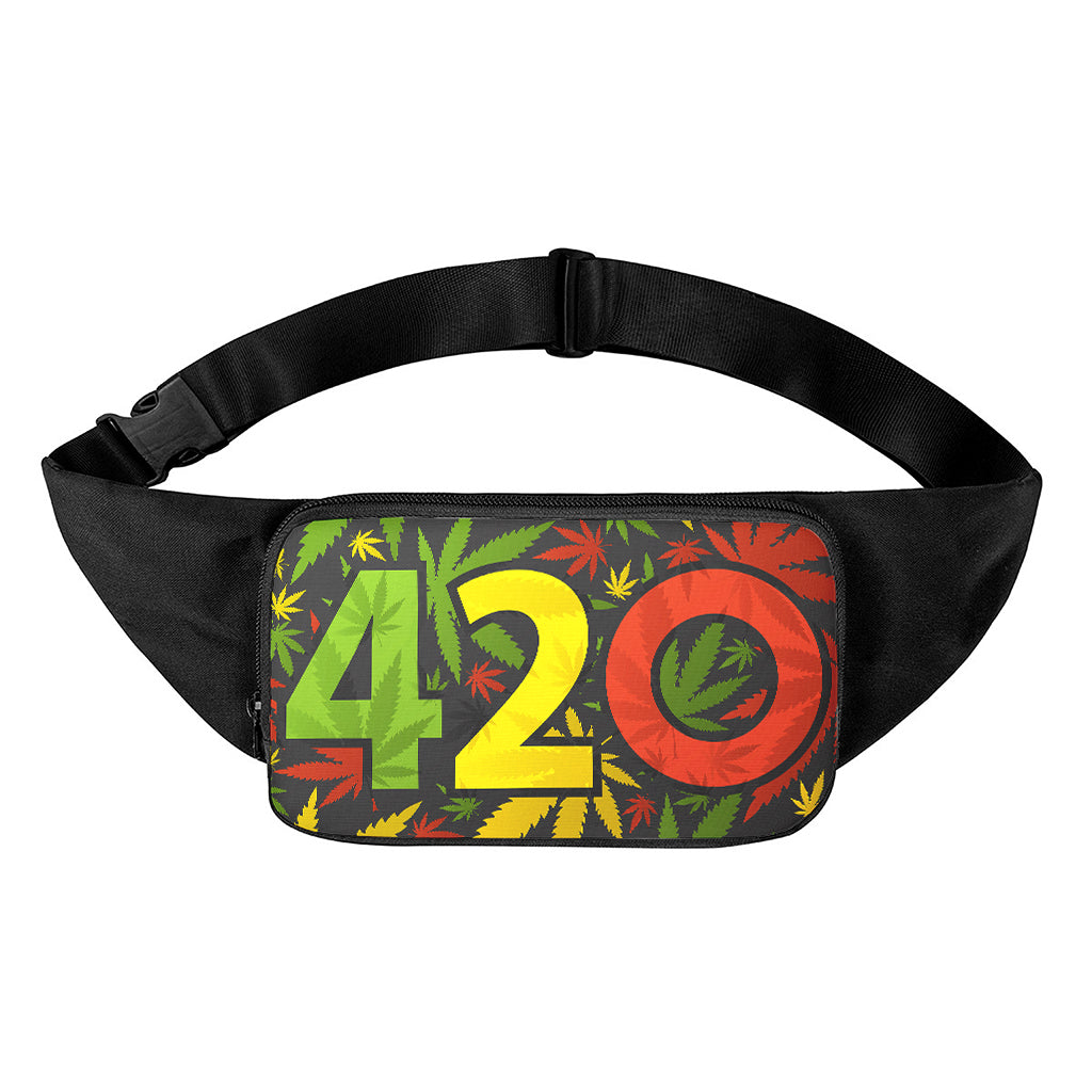 Rasta 420 Print Waist Bag