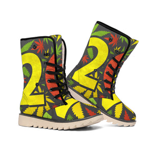 Rasta 420 Print Winter Boots