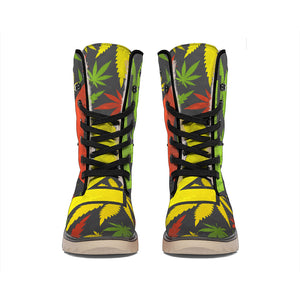 Rasta 420 Print Winter Boots