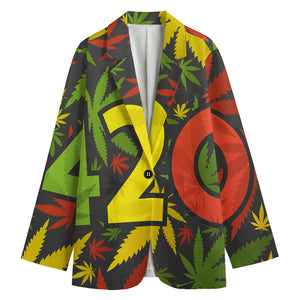 Rasta 420 Print Women's Blazer