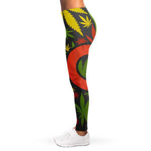 Rasta 420 Print Women's Leggings