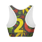 Rasta 420 Print Women's Sports Bra