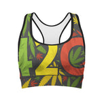 Rasta 420 Print Women's Sports Bra