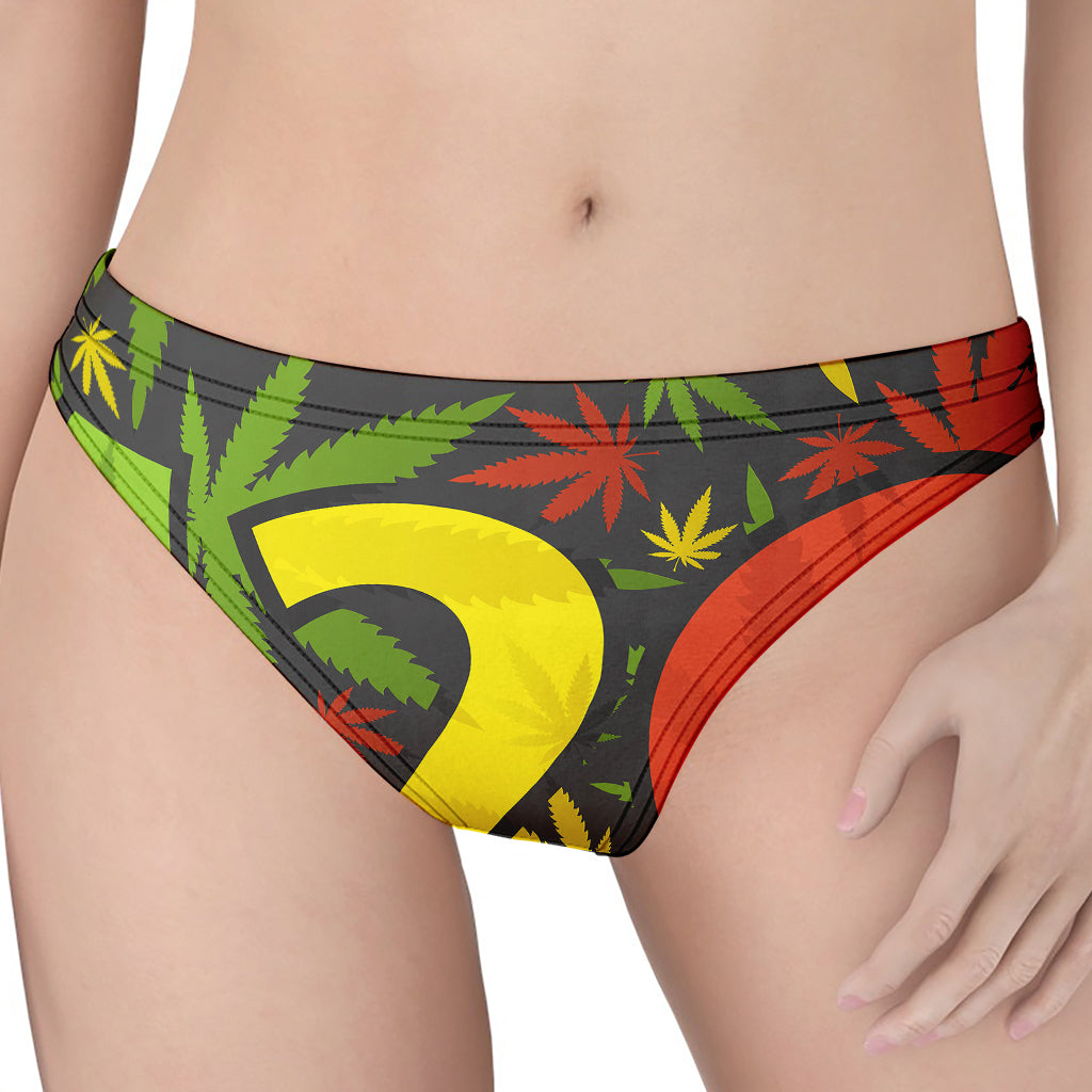 Rasta 420 Print Women's Thong