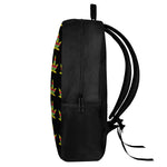 Rasta Flag Pattern Print 17 Inch Backpack