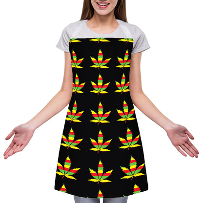 Rasta Flag Pattern Print Adjustable Apron