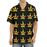 Rasta Flag Pattern Print Aloha Shirt