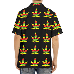 Rasta Flag Pattern Print Aloha Shirt