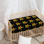 Rasta Flag Pattern Print Baby Crib Sheet
