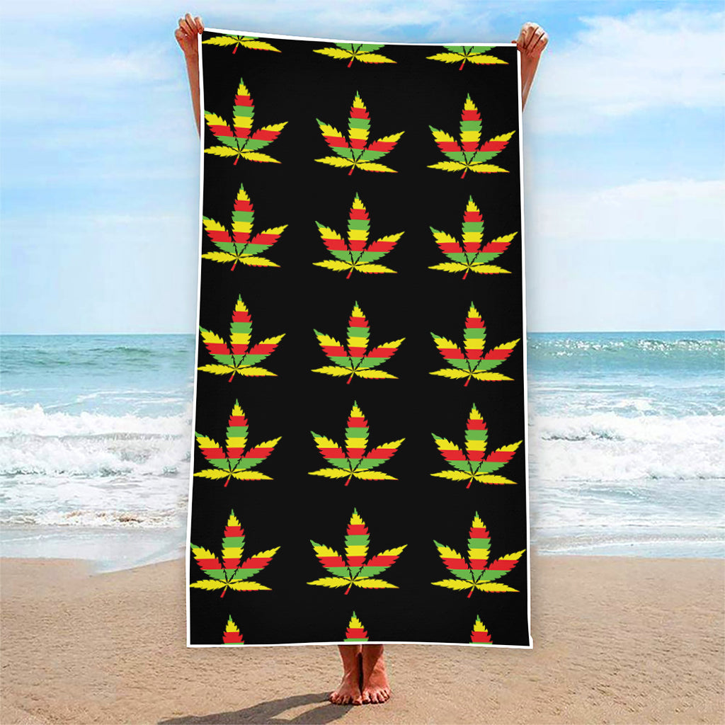 Rasta Flag Pattern Print Beach Towel