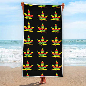 Rasta Flag Pattern Print Beach Towel