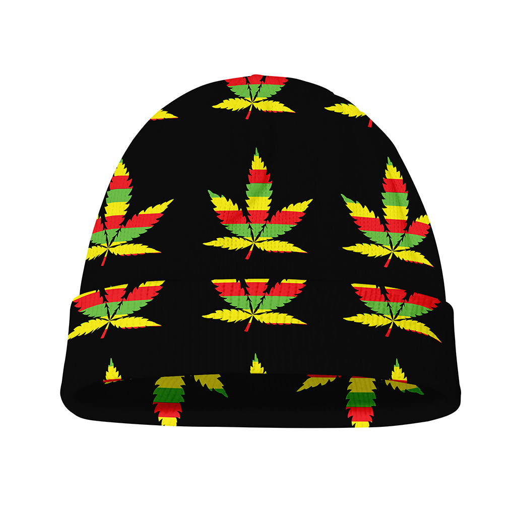 Rasta Flag Pattern Print Beanie