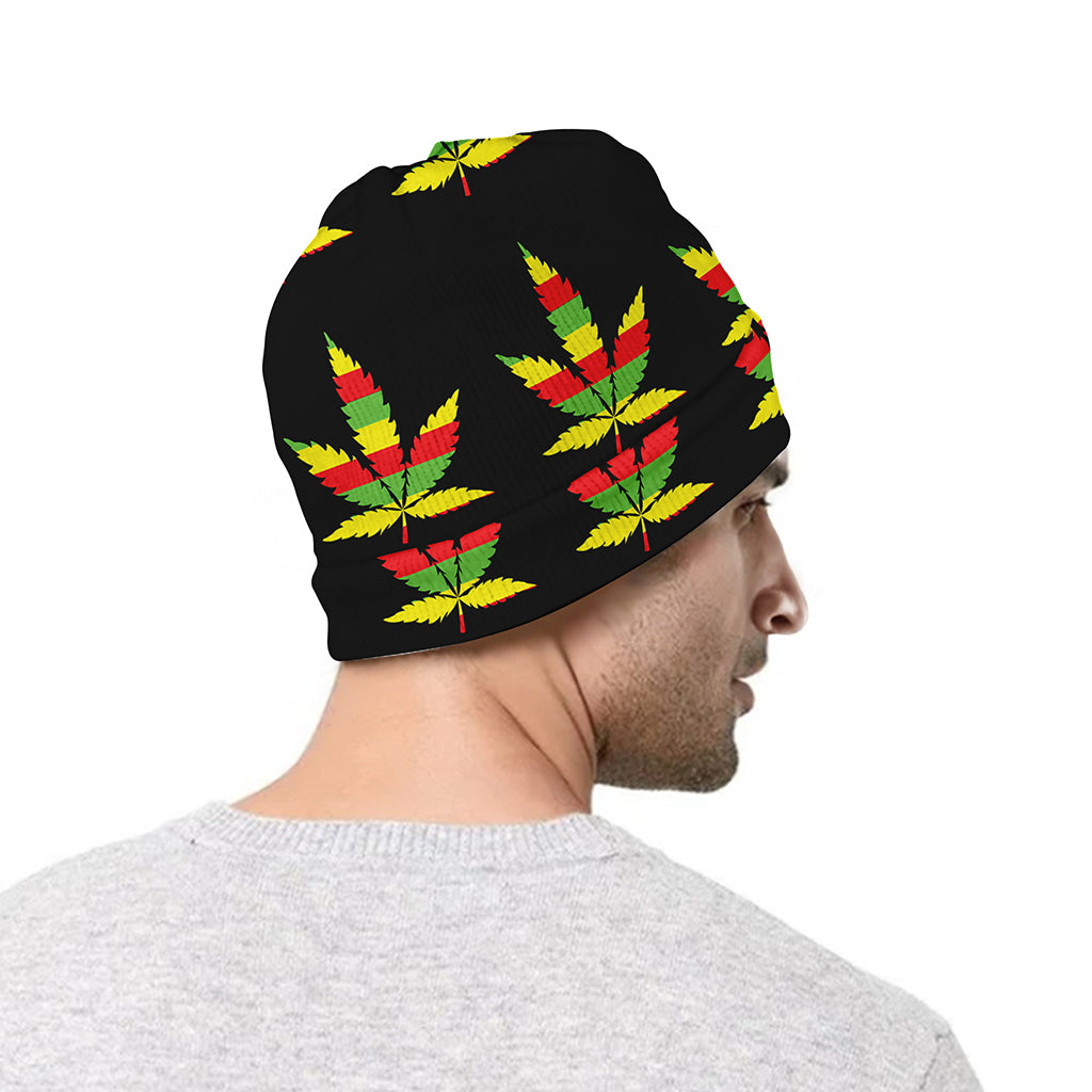 Rasta Flag Pattern Print Beanie