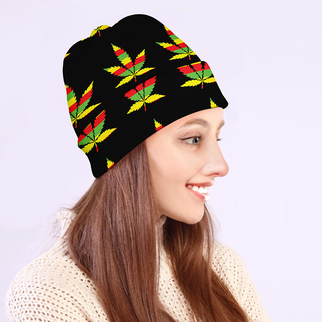 Rasta Flag Pattern Print Beanie