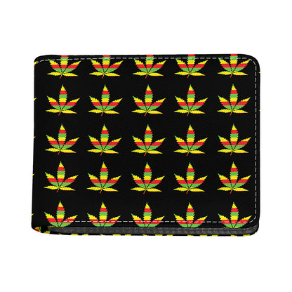 Rasta Flag Pattern Print Bifold Wallet