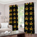 Rasta Flag Pattern Print Dimout Grommet Curtains
