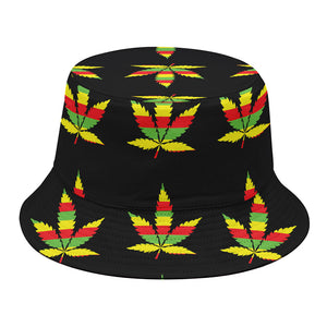 Rasta Flag Pattern Print Bucket Hat