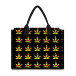 Rasta Flag Pattern Print Canvas Tote Bag