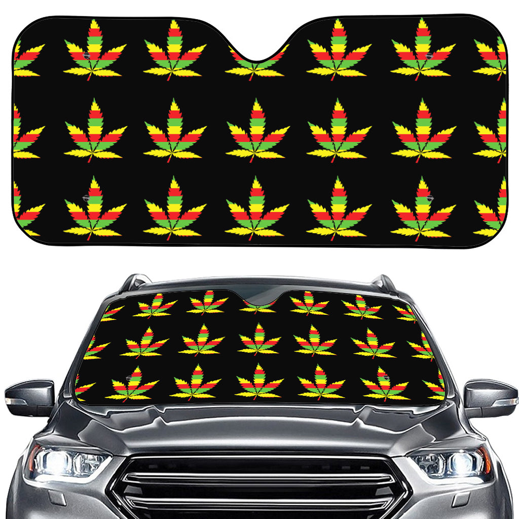 Rasta Flag Pattern Print Car Windshield Sun Shade