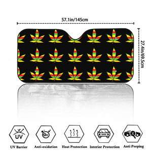 Rasta Flag Pattern Print Car Windshield Sun Shade