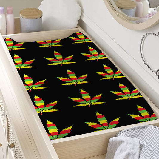 Rasta Flag Pattern Print Changing Pad Cover