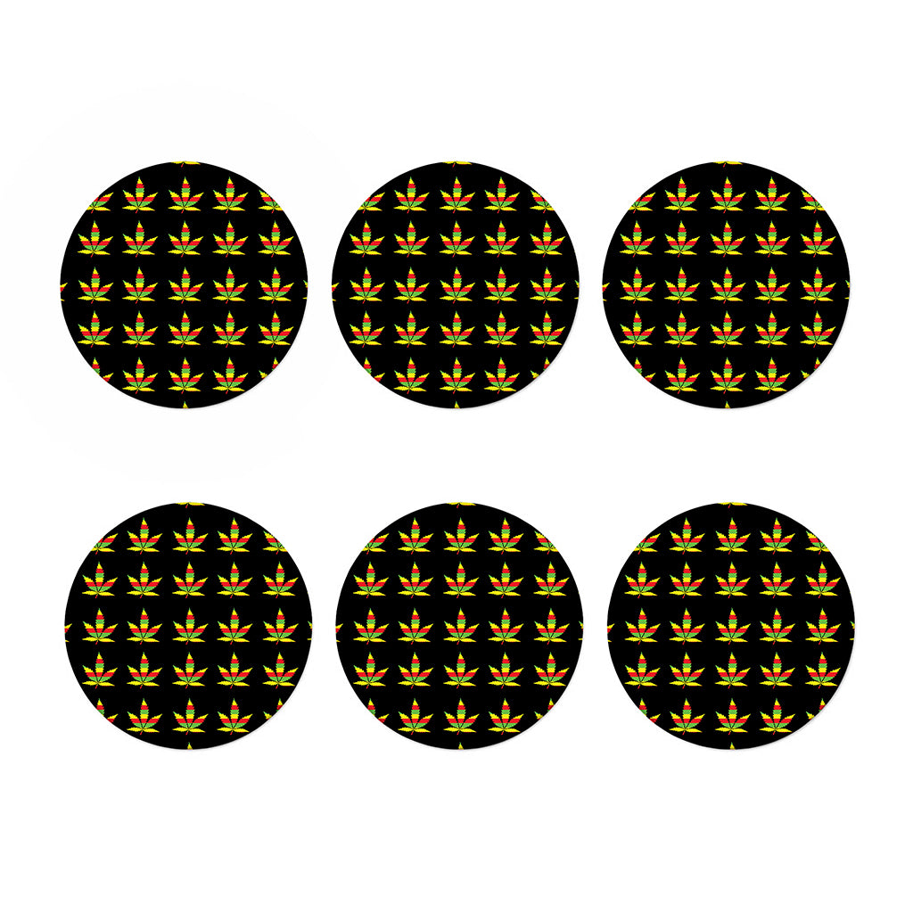 Rasta Flag Pattern Print Coaster Set