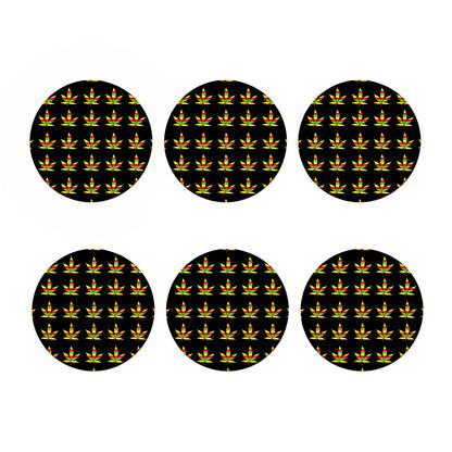 Rasta Flag Pattern Print Coaster Set