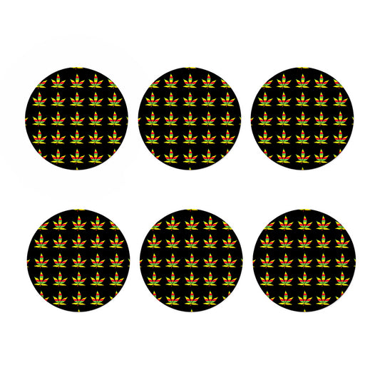 Rasta Flag Pattern Print Coaster Set