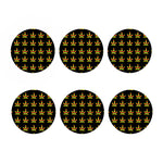 Rasta Flag Pattern Print Coaster Set